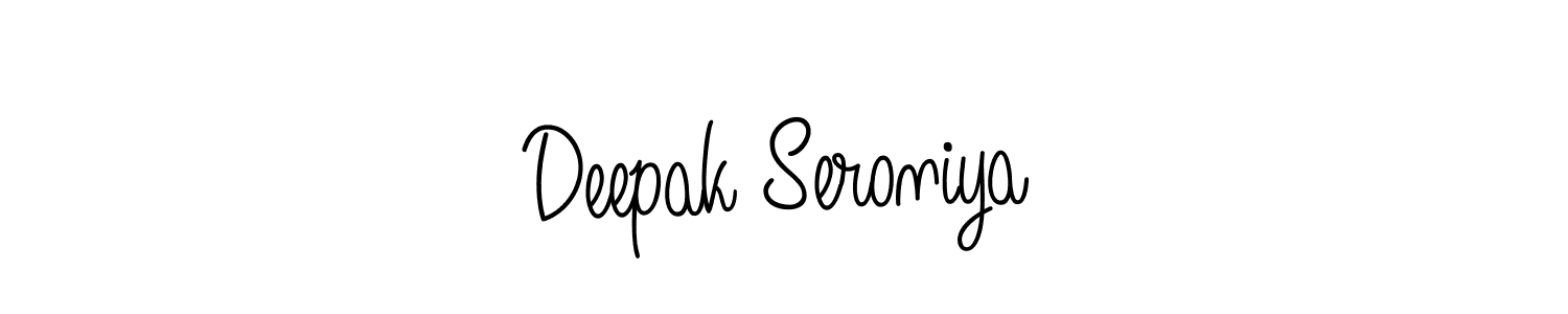 How to make Deepak Seroniya signature? Angelique-Rose-font-FFP is a professional autograph style. Create handwritten signature for Deepak Seroniya name. Deepak Seroniya signature style 5 images and pictures png