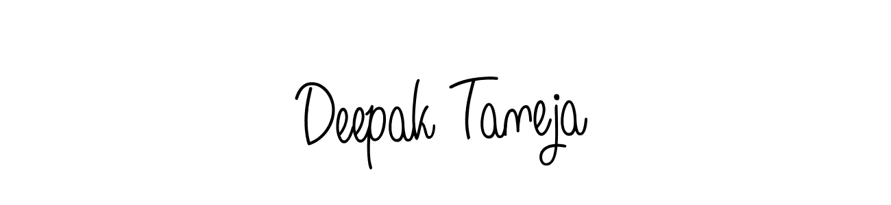 How to make Deepak Taneja name signature. Use Angelique-Rose-font-FFP style for creating short signs online. This is the latest handwritten sign. Deepak Taneja signature style 5 images and pictures png