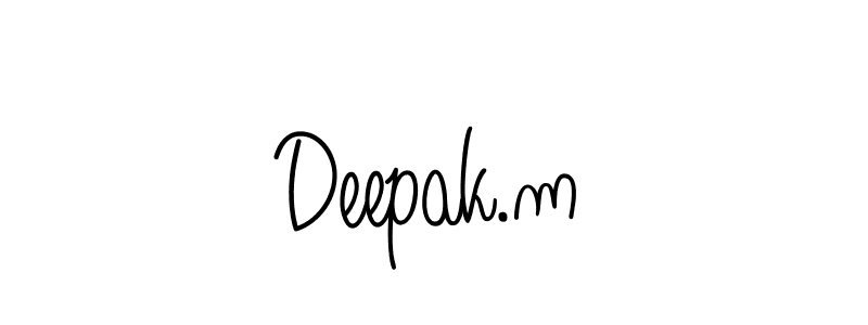 How to make Deepak.m name signature. Use Angelique-Rose-font-FFP style for creating short signs online. This is the latest handwritten sign. Deepak.m signature style 5 images and pictures png