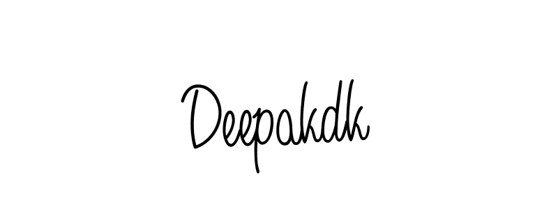 How to make Deepakdk name signature. Use Angelique-Rose-font-FFP style for creating short signs online. This is the latest handwritten sign. Deepakdk signature style 5 images and pictures png