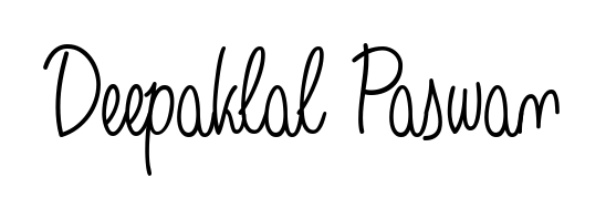 You should practise on your own different ways (Angelique-Rose-font-FFP) to write your name (Deepaklal Paswan) in signature. Don't let someone else do it for you. Deepaklal Paswan signature style 5 images and pictures png