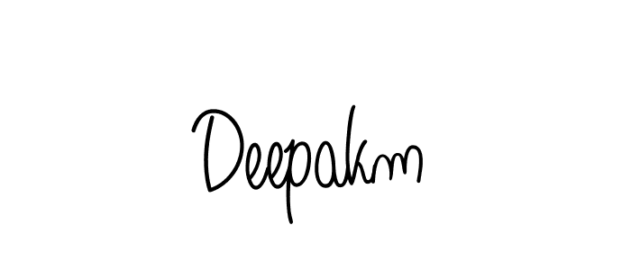 You should practise on your own different ways (Angelique-Rose-font-FFP) to write your name (Deepakm) in signature. don't let someone else do it for you. Deepakm signature style 5 images and pictures png