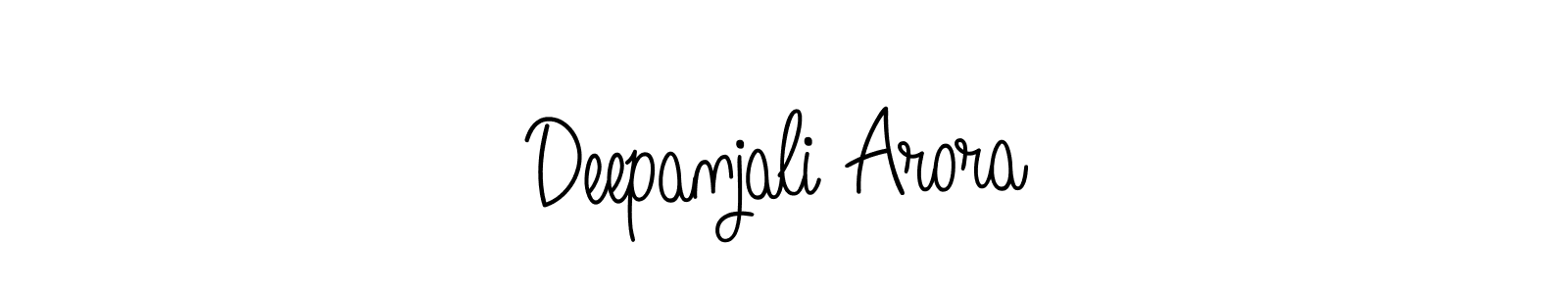 Make a short Deepanjali Arora signature style. Manage your documents anywhere anytime using Angelique-Rose-font-FFP. Create and add eSignatures, submit forms, share and send files easily. Deepanjali Arora signature style 5 images and pictures png