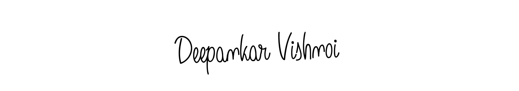 The best way (Angelique-Rose-font-FFP) to make a short signature is to pick only two or three words in your name. The name Deepankar Vishnoi include a total of six letters. For converting this name. Deepankar Vishnoi signature style 5 images and pictures png