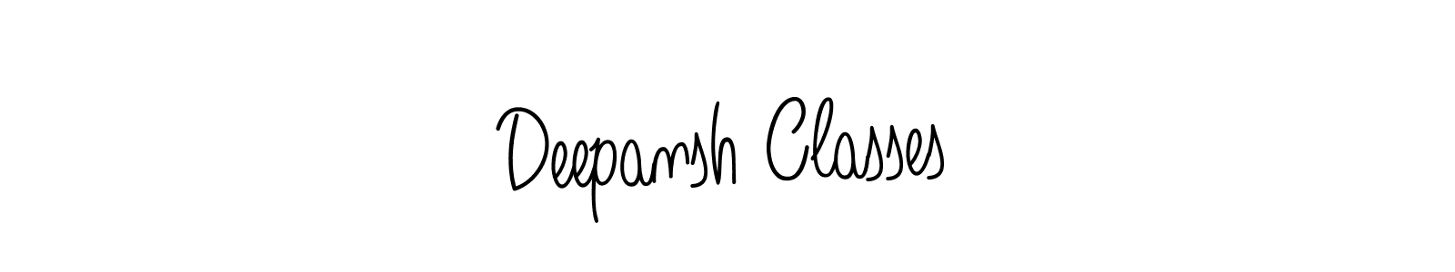 Create a beautiful signature design for name Deepansh Classes. With this signature (Angelique-Rose-font-FFP) fonts, you can make a handwritten signature for free. Deepansh Classes signature style 5 images and pictures png