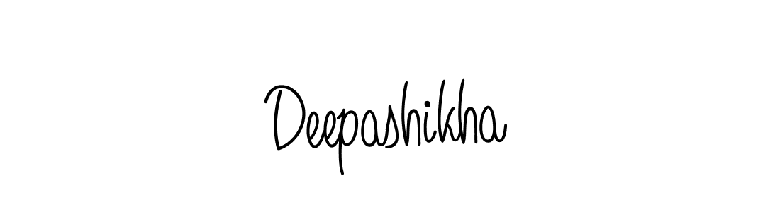 You should practise on your own different ways (Angelique-Rose-font-FFP) to write your name (Deepashikha) in signature. don't let someone else do it for you. Deepashikha signature style 5 images and pictures png