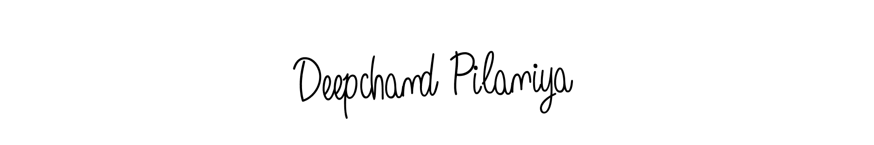 Create a beautiful signature design for name Deepchand Pilaniya. With this signature (Angelique-Rose-font-FFP) fonts, you can make a handwritten signature for free. Deepchand Pilaniya signature style 5 images and pictures png