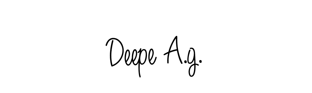 Make a beautiful signature design for name Deepe A.g.. With this signature (Angelique-Rose-font-FFP) style, you can create a handwritten signature for free. Deepe A.g. signature style 5 images and pictures png