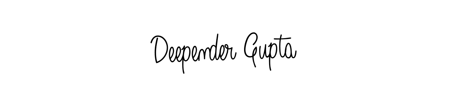 Also we have Deepender Gupta name is the best signature style. Create professional handwritten signature collection using Angelique-Rose-font-FFP autograph style. Deepender Gupta signature style 5 images and pictures png