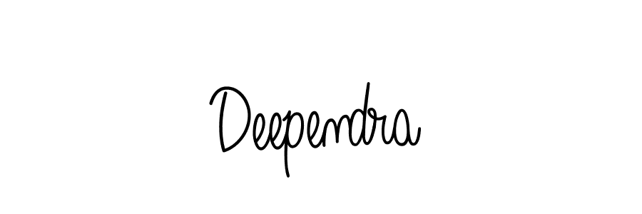 Make a beautiful signature design for name Deependra. With this signature (Angelique-Rose-font-FFP) style, you can create a handwritten signature for free. Deependra signature style 5 images and pictures png