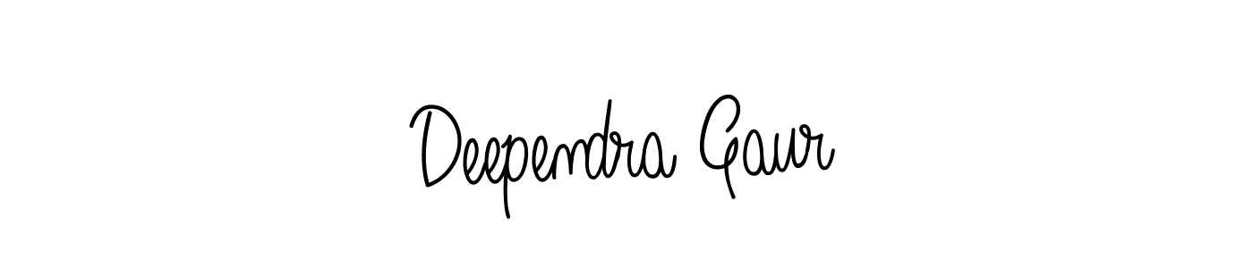 You should practise on your own different ways (Angelique-Rose-font-FFP) to write your name (Deependra Gaur) in signature. don't let someone else do it for you. Deependra Gaur signature style 5 images and pictures png