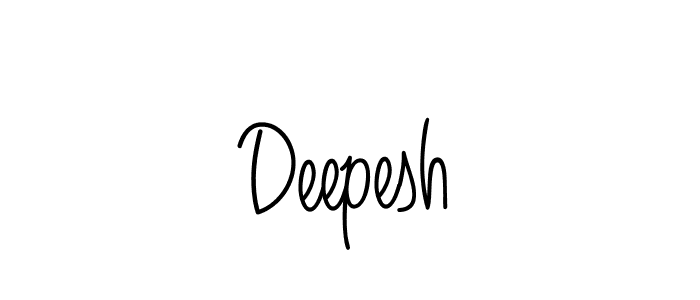 How to make Deepesh name signature. Use Angelique-Rose-font-FFP style for creating short signs online. This is the latest handwritten sign. Deepesh signature style 5 images and pictures png