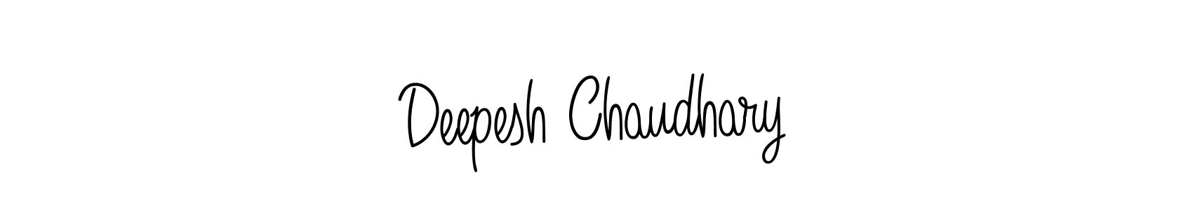 The best way (Angelique-Rose-font-FFP) to make a short signature is to pick only two or three words in your name. The name Deepesh Chaudhary include a total of six letters. For converting this name. Deepesh Chaudhary signature style 5 images and pictures png
