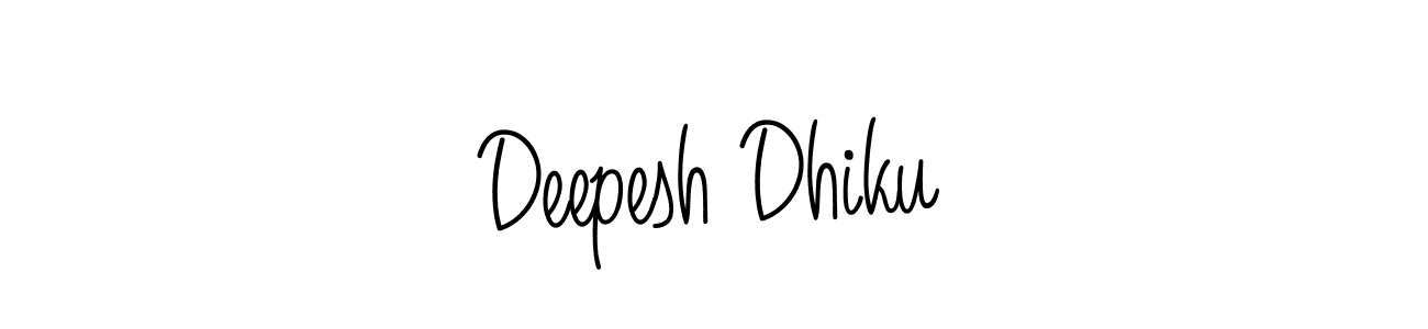 Similarly Angelique-Rose-font-FFP is the best handwritten signature design. Signature creator online .You can use it as an online autograph creator for name Deepesh Dhiku. Deepesh Dhiku signature style 5 images and pictures png