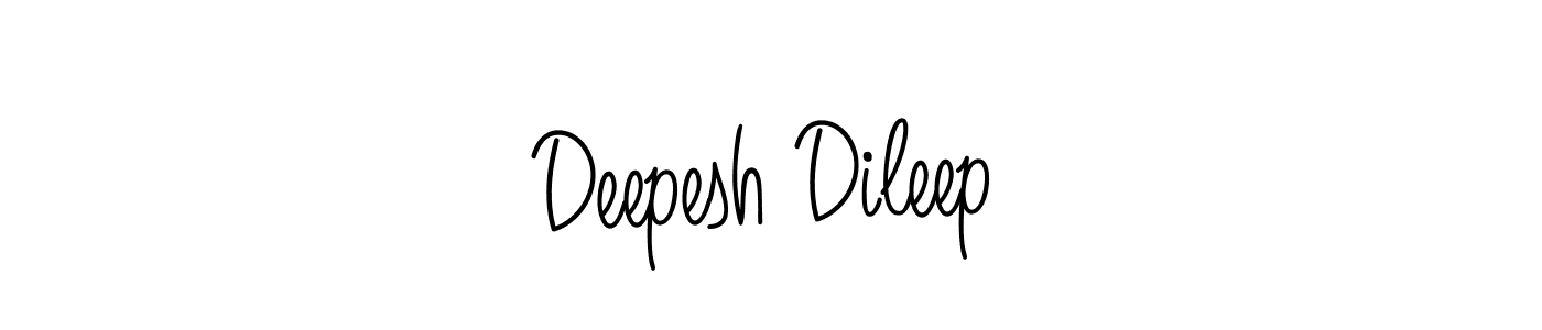 Angelique-Rose-font-FFP is a professional signature style that is perfect for those who want to add a touch of class to their signature. It is also a great choice for those who want to make their signature more unique. Get Deepesh Dileep name to fancy signature for free. Deepesh Dileep signature style 5 images and pictures png