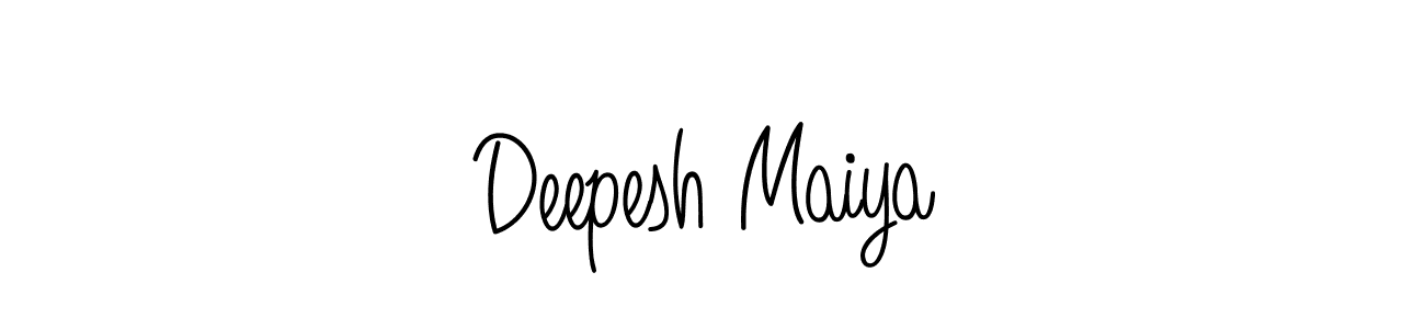 Also we have Deepesh Maiya name is the best signature style. Create professional handwritten signature collection using Angelique-Rose-font-FFP autograph style. Deepesh Maiya signature style 5 images and pictures png