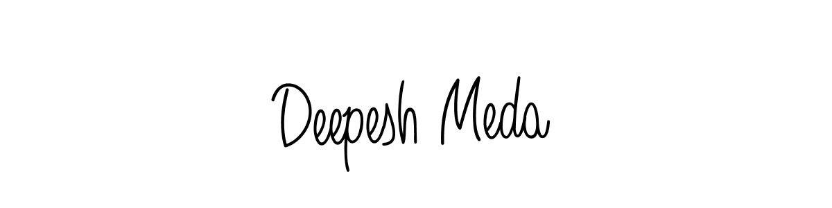 Make a beautiful signature design for name Deepesh Meda. With this signature (Angelique-Rose-font-FFP) style, you can create a handwritten signature for free. Deepesh Meda signature style 5 images and pictures png