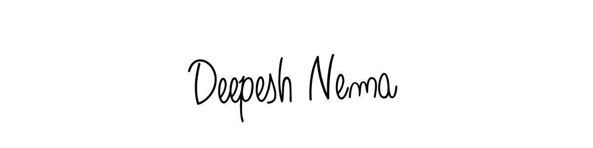 Design your own signature with our free online signature maker. With this signature software, you can create a handwritten (Angelique-Rose-font-FFP) signature for name Deepesh Nema. Deepesh Nema signature style 5 images and pictures png