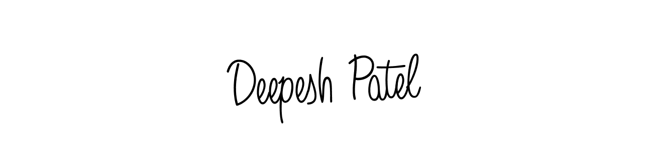 Deepesh Patel stylish signature style. Best Handwritten Sign (Angelique-Rose-font-FFP) for my name. Handwritten Signature Collection Ideas for my name Deepesh Patel. Deepesh Patel signature style 5 images and pictures png