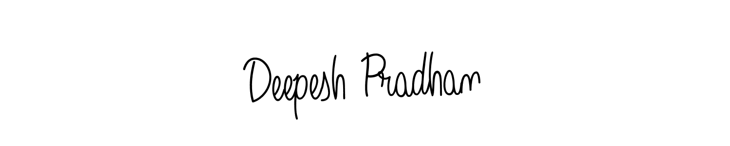 Design your own signature with our free online signature maker. With this signature software, you can create a handwritten (Angelique-Rose-font-FFP) signature for name Deepesh Pradhan. Deepesh Pradhan signature style 5 images and pictures png