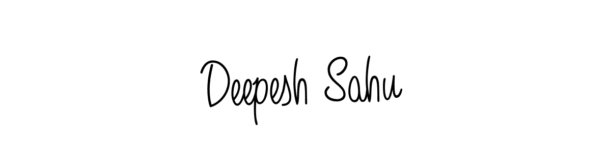 The best way (Angelique-Rose-font-FFP) to make a short signature is to pick only two or three words in your name. The name Deepesh Sahu include a total of six letters. For converting this name. Deepesh Sahu signature style 5 images and pictures png