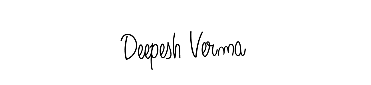 Deepesh Verma stylish signature style. Best Handwritten Sign (Angelique-Rose-font-FFP) for my name. Handwritten Signature Collection Ideas for my name Deepesh Verma. Deepesh Verma signature style 5 images and pictures png