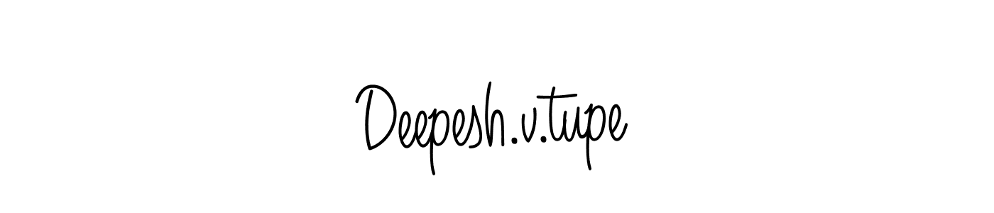 Make a beautiful signature design for name Deepesh.v.tupe. With this signature (Angelique-Rose-font-FFP) style, you can create a handwritten signature for free. Deepesh.v.tupe signature style 5 images and pictures png