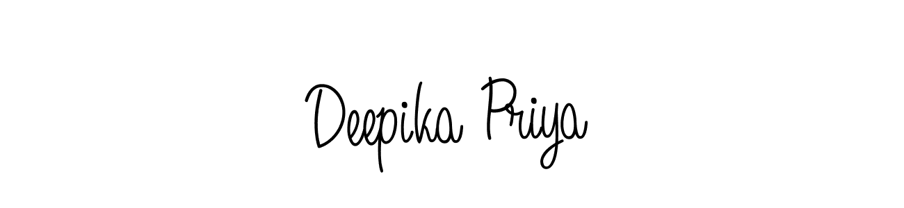 Create a beautiful signature design for name Deepika Priya. With this signature (Angelique-Rose-font-FFP) fonts, you can make a handwritten signature for free. Deepika Priya signature style 5 images and pictures png