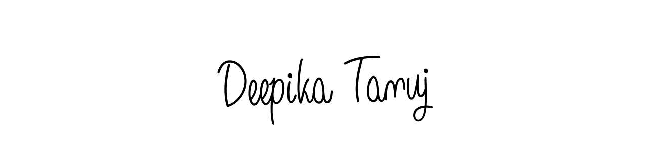 The best way (Angelique-Rose-font-FFP) to make a short signature is to pick only two or three words in your name. The name Deepika Tanuj include a total of six letters. For converting this name. Deepika Tanuj signature style 5 images and pictures png