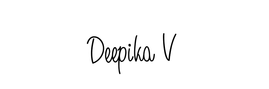 Design your own signature with our free online signature maker. With this signature software, you can create a handwritten (Angelique-Rose-font-FFP) signature for name Deepika V. Deepika V signature style 5 images and pictures png