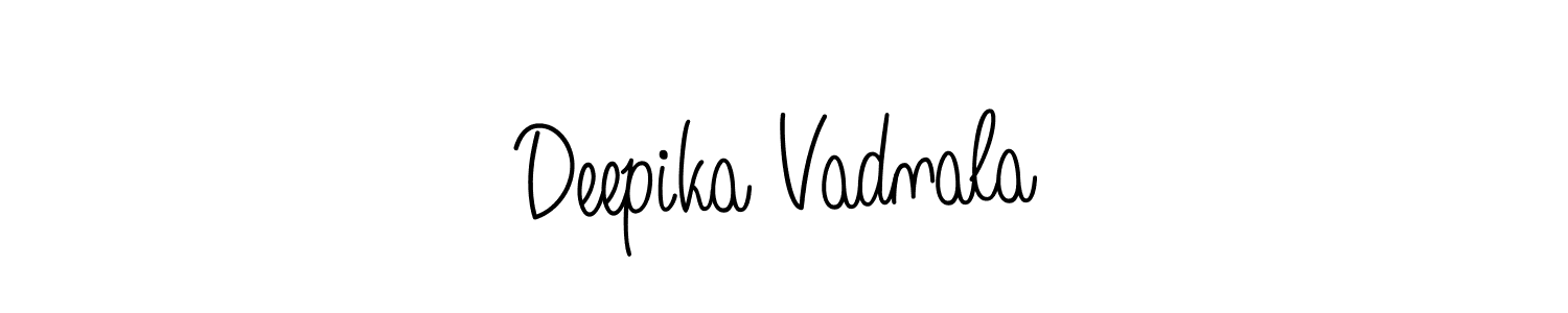 Make a beautiful signature design for name Deepika Vadnala. With this signature (Angelique-Rose-font-FFP) style, you can create a handwritten signature for free. Deepika Vadnala signature style 5 images and pictures png