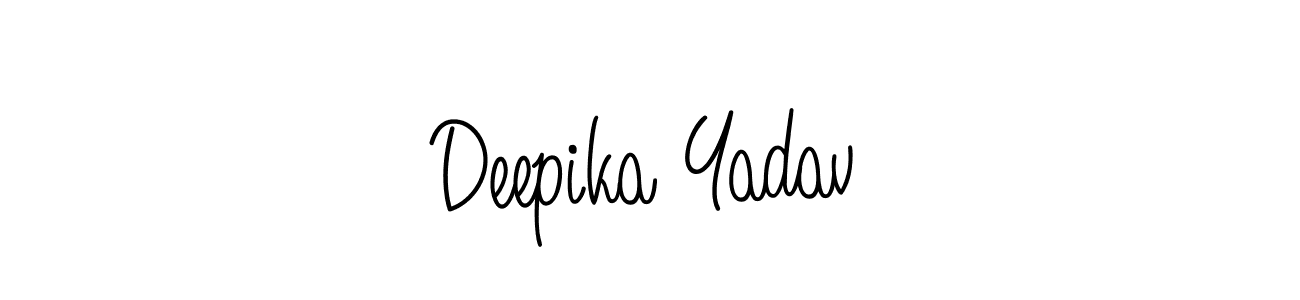 Make a beautiful signature design for name Deepika Yadav. With this signature (Angelique-Rose-font-FFP) style, you can create a handwritten signature for free. Deepika Yadav signature style 5 images and pictures png