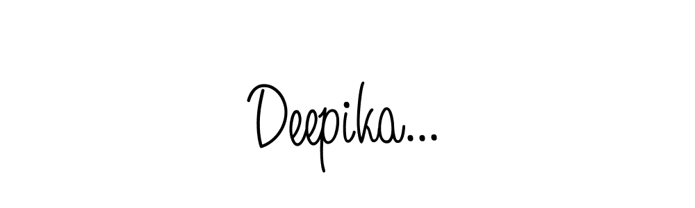 How to make Deepika... name signature. Use Angelique-Rose-font-FFP style for creating short signs online. This is the latest handwritten sign. Deepika... signature style 5 images and pictures png