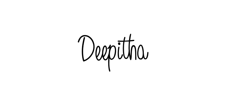 Design your own signature with our free online signature maker. With this signature software, you can create a handwritten (Angelique-Rose-font-FFP) signature for name Deepitha. Deepitha signature style 5 images and pictures png