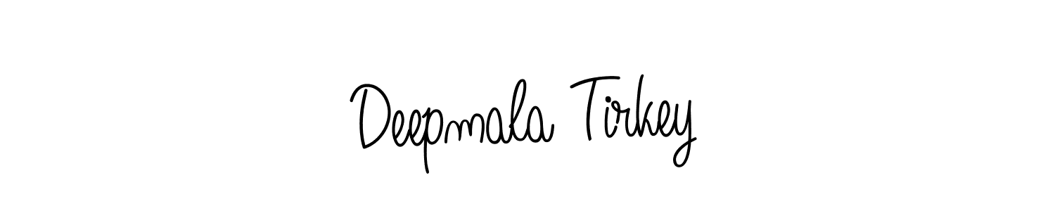 Design your own signature with our free online signature maker. With this signature software, you can create a handwritten (Angelique-Rose-font-FFP) signature for name Deepmala Tirkey. Deepmala Tirkey signature style 5 images and pictures png