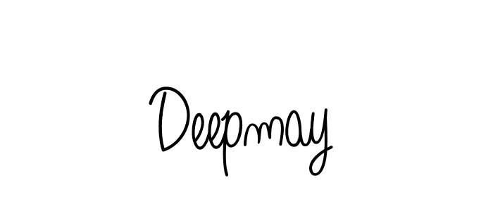 You should practise on your own different ways (Angelique-Rose-font-FFP) to write your name (Deepmay) in signature. don't let someone else do it for you. Deepmay signature style 5 images and pictures png