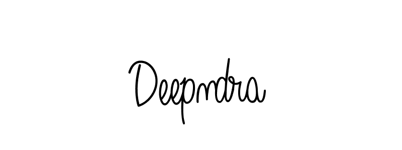 Make a beautiful signature design for name Deepndra. With this signature (Angelique-Rose-font-FFP) style, you can create a handwritten signature for free. Deepndra signature style 5 images and pictures png
