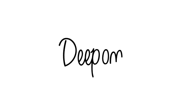 Deepon stylish signature style. Best Handwritten Sign (Angelique-Rose-font-FFP) for my name. Handwritten Signature Collection Ideas for my name Deepon. Deepon signature style 5 images and pictures png