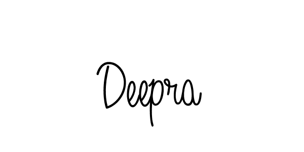 Deepra stylish signature style. Best Handwritten Sign (Angelique-Rose-font-FFP) for my name. Handwritten Signature Collection Ideas for my name Deepra. Deepra signature style 5 images and pictures png