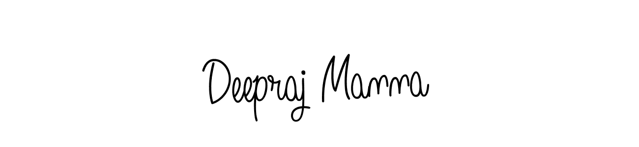 Make a beautiful signature design for name Deepraj Manna. With this signature (Angelique-Rose-font-FFP) style, you can create a handwritten signature for free. Deepraj Manna signature style 5 images and pictures png