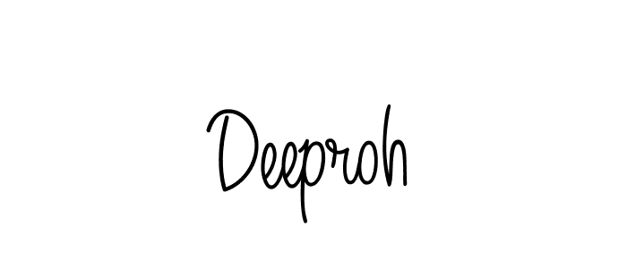 Create a beautiful signature design for name Deeproh. With this signature (Angelique-Rose-font-FFP) fonts, you can make a handwritten signature for free. Deeproh signature style 5 images and pictures png