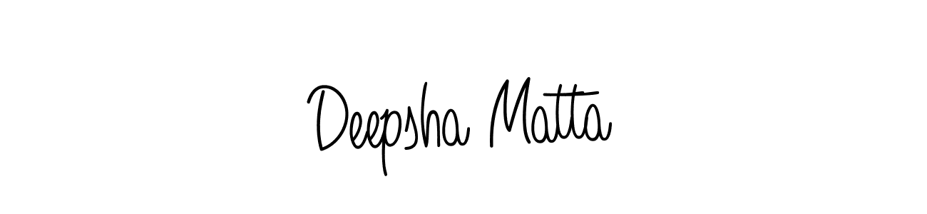 Design your own signature with our free online signature maker. With this signature software, you can create a handwritten (Angelique-Rose-font-FFP) signature for name Deepsha Matta. Deepsha Matta signature style 5 images and pictures png