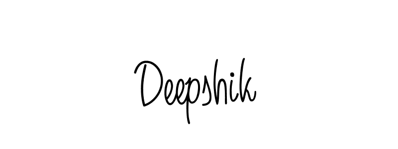 Create a beautiful signature design for name Deepshik. With this signature (Angelique-Rose-font-FFP) fonts, you can make a handwritten signature for free. Deepshik signature style 5 images and pictures png