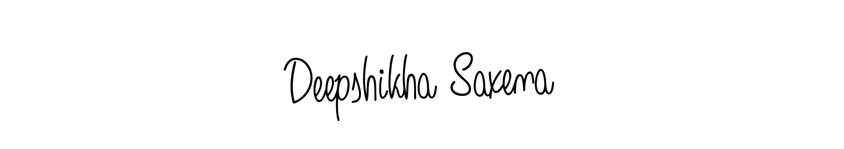 You should practise on your own different ways (Angelique-Rose-font-FFP) to write your name (Deepshikha Saxena) in signature. don't let someone else do it for you. Deepshikha Saxena signature style 5 images and pictures png