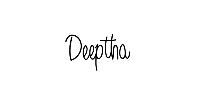 Design your own signature with our free online signature maker. With this signature software, you can create a handwritten (Angelique-Rose-font-FFP) signature for name Deeptha. Deeptha signature style 5 images and pictures png