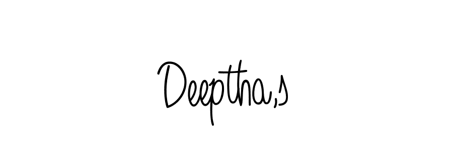 Also we have Deeptha,s name is the best signature style. Create professional handwritten signature collection using Angelique-Rose-font-FFP autograph style. Deeptha,s signature style 5 images and pictures png