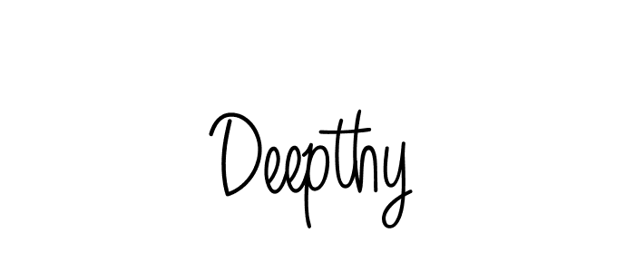 Deepthy stylish signature style. Best Handwritten Sign (Angelique-Rose-font-FFP) for my name. Handwritten Signature Collection Ideas for my name Deepthy. Deepthy signature style 5 images and pictures png