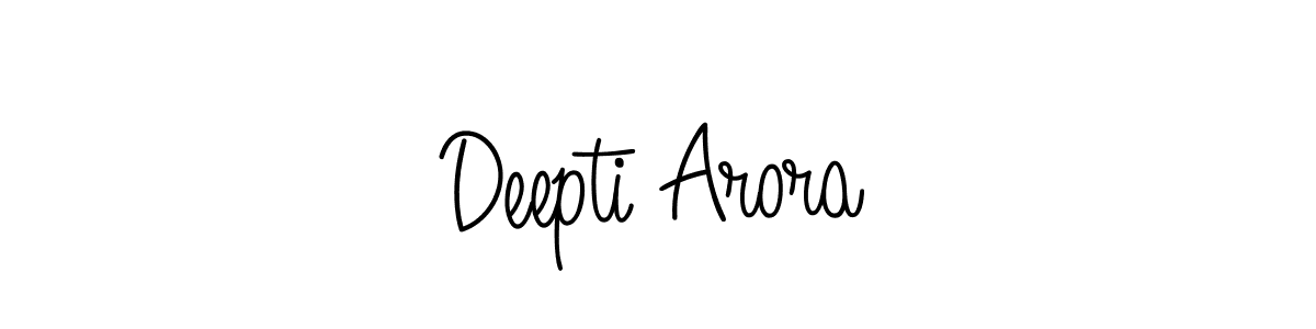 Create a beautiful signature design for name Deepti Arora. With this signature (Angelique-Rose-font-FFP) fonts, you can make a handwritten signature for free. Deepti Arora signature style 5 images and pictures png