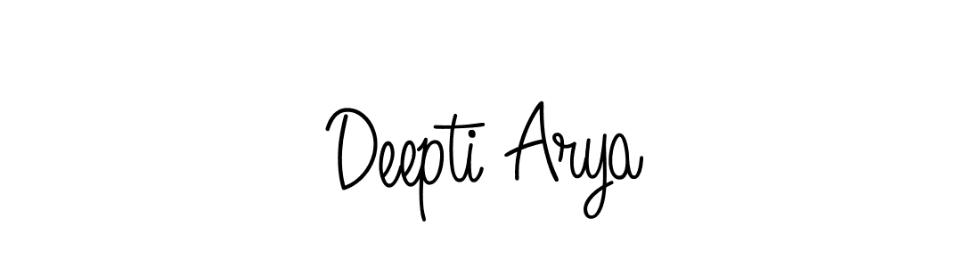 The best way (Angelique-Rose-font-FFP) to make a short signature is to pick only two or three words in your name. The name Deepti Arya include a total of six letters. For converting this name. Deepti Arya signature style 5 images and pictures png