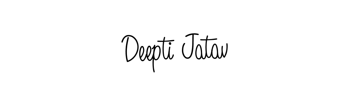 Design your own signature with our free online signature maker. With this signature software, you can create a handwritten (Angelique-Rose-font-FFP) signature for name Deepti Jatav. Deepti Jatav signature style 5 images and pictures png